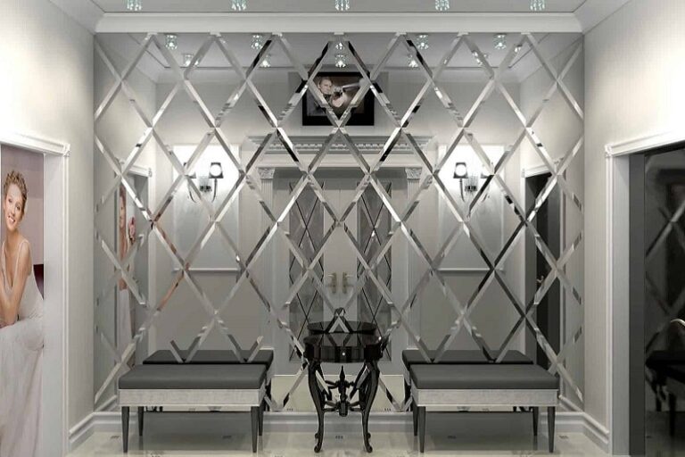 Beveled glass for partitions