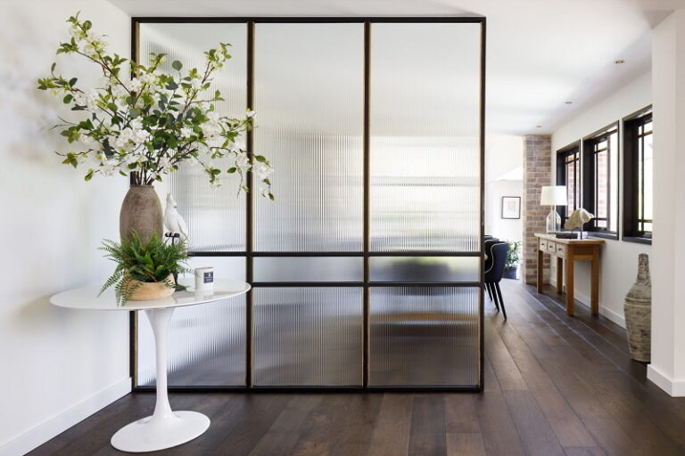 fluted and reeded glass in Office spaces