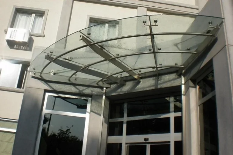 Custom glass awning