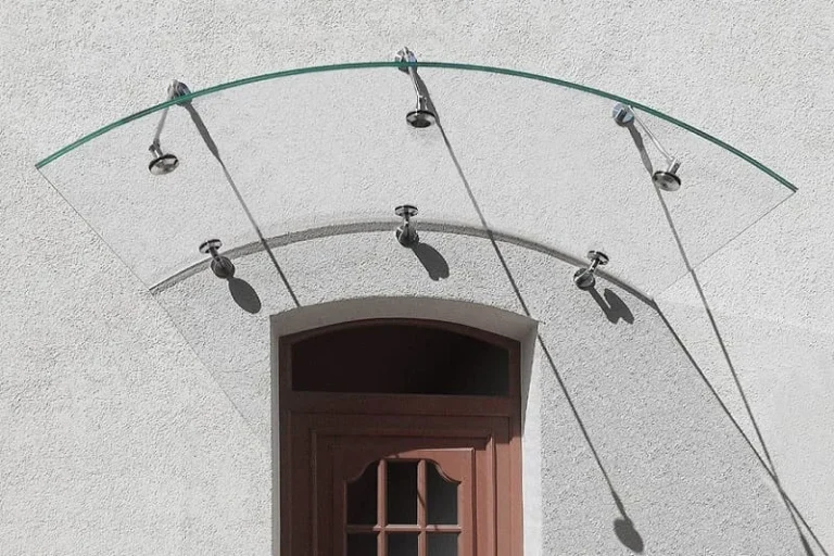 Frameless glass canopy